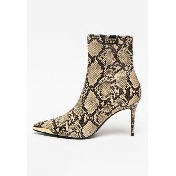 Botine cu varf ascutit si model piele de reptila Scarlett Botine cu varf ascutit si model piele de reptila Scarlett