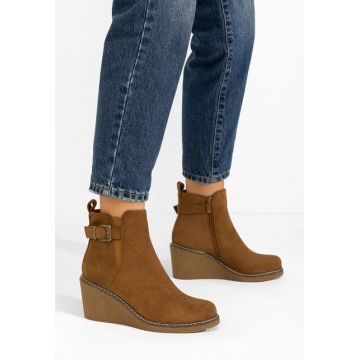 Botine cu platforma Anetta camel