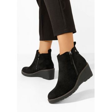 Botine cu platforma Ellen negre