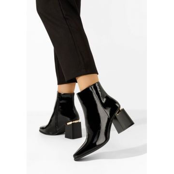 Botine cu toc gros Isora negre