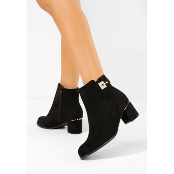 Botine cu toc gros Noralia negre