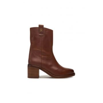 Botine dama 305551474 -  Piele naturala - Maro