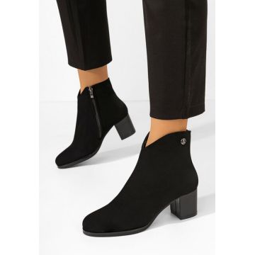 Botine dama cu toc Paulene V2 negre