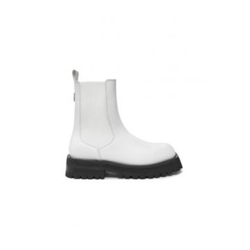 Botine dama  K3471540 - Piele naturala - 37 EU - Alb/Negru