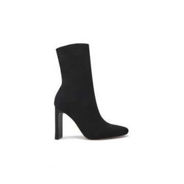 Botine dama -  material textil - negru