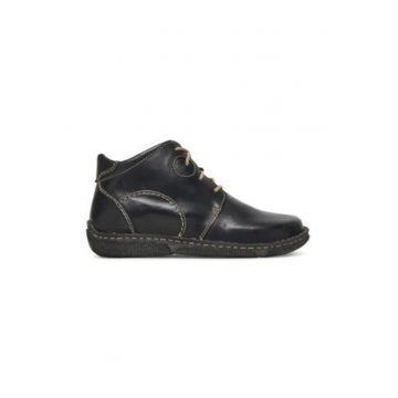 Botine dama -  negru - din piele naturala