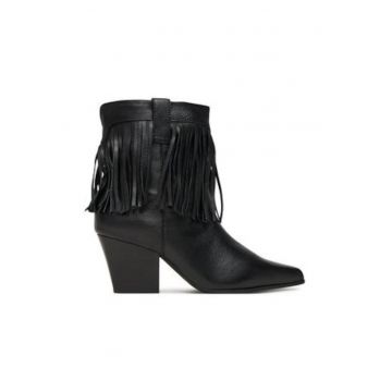 Botine dama -  piele naturala - negru