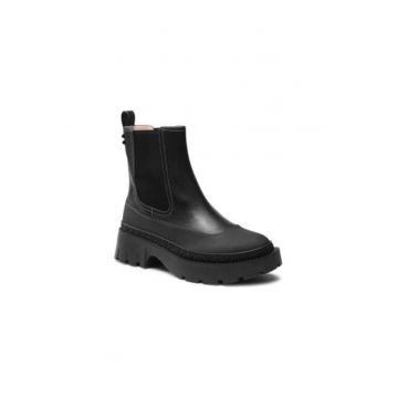 Botine dama  Piele naturala - Negru