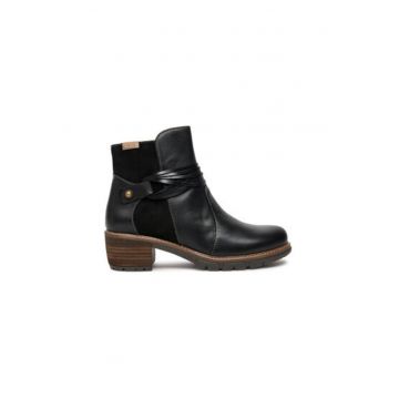 Botine dama  W1T-8906C2 - Piele naturala - 35 EU - Negru