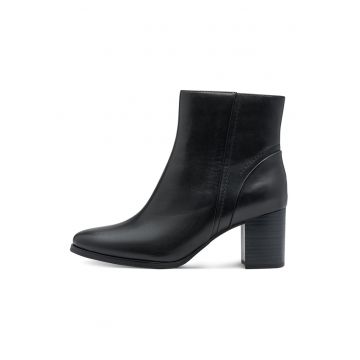 Botine de piele cu fermoar