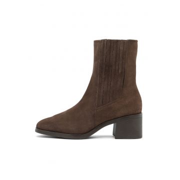 Botine de piele intoarsa cu fermoar Dominika