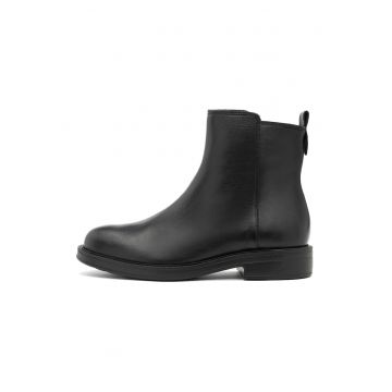 Botine de piele intoarsa cu fermoar