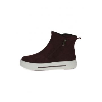Botine de piele intoarsa cu platforma