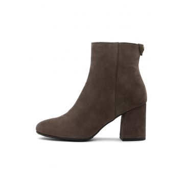 Botine uni cu toc masiv