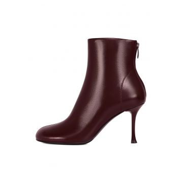 Botine uni cu toc stiletto