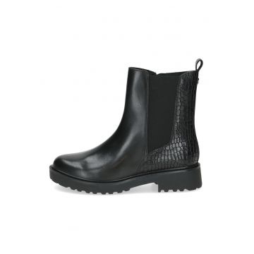 Ghete de piele cu segment textil Ghete de piele cu segment textil
