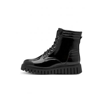 Ghete de piele lacuita cu fermoar Ghete de piele lacuita cu fermoar