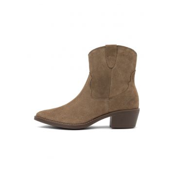 Ryłko - Botine cowboy de piele cu toc cubanez Leyla