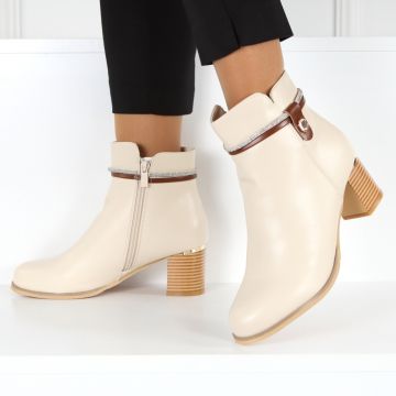 Botine bej imblanite Useria Botine bej imblanite Useria