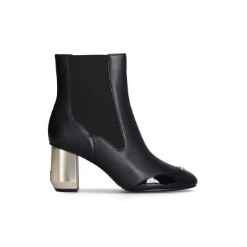 Botine Chelsea cu garnituri de piele