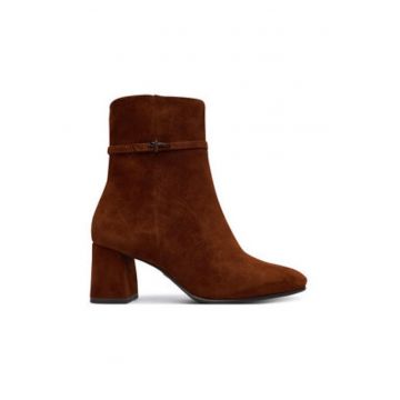 Botine dama  piele naturala - maro