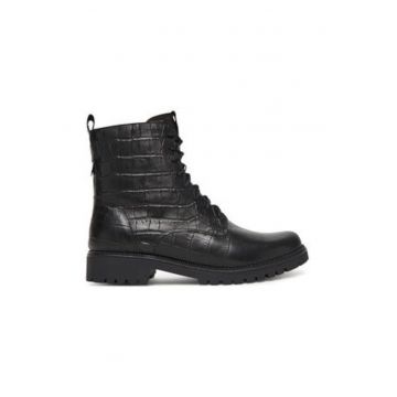 Botine dama  piele naturala - negru