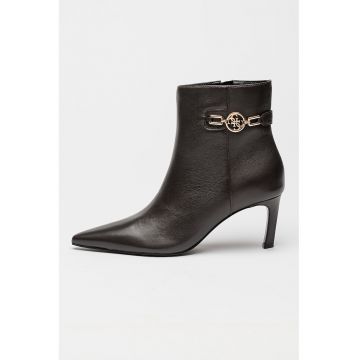 Botine de piele cu varf ascutit Paislie