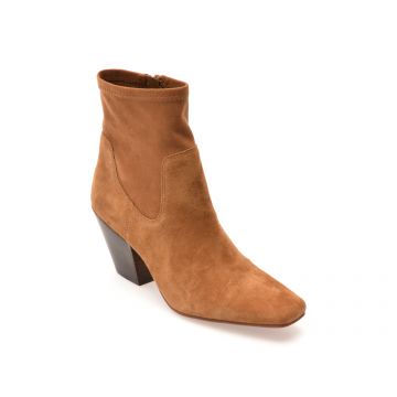 Botine elegante ALDO maro, ADWAODITH 201, din piele intoarsa
