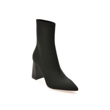Botine elegante ALDO negre, PLUMTREE 001, din material textil