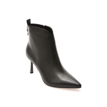 Botine elegante EPICA negre, A1501, din piele naturala