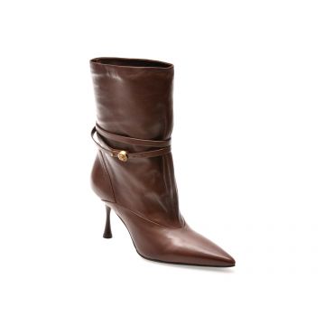 Botine elegante EPICA PREMIUM maro, 01373TB, din piele naturala