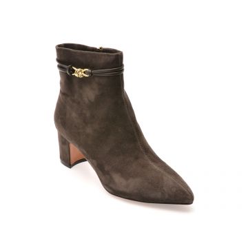 Botine EPICA gri, 33M2523, din piele intoarsa
