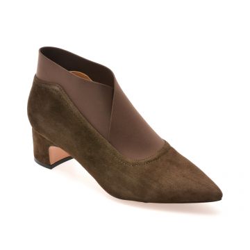 Botine EPICA maro, D102, din piele intoarsa