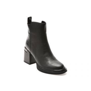 Botine EPICA negre, 2177, din piele naturala