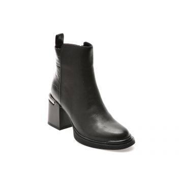 Botine EPICA negre, 2177, din piele naturala