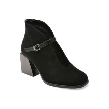 Botine FLAVIA PASSINI negre, C41, din piele intoarsa