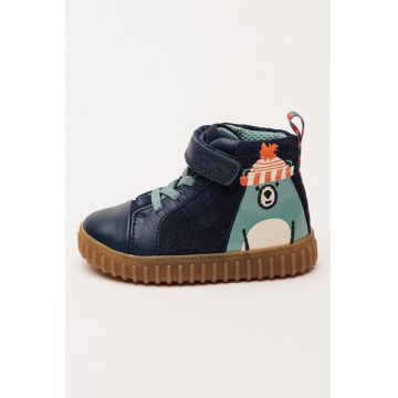 Botine cu piele intoarsa si sireturi elastice Cove