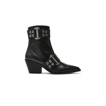 Botine de piele ecologica cu toc