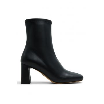 Botine de piele ecologica cu varf patrat Bun Botine de piele ecologica cu varf patrat Bun
