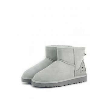 Ghete gri din piele naturala Bella 116 9641 Ghete gri din piele naturala Bella 116 9641