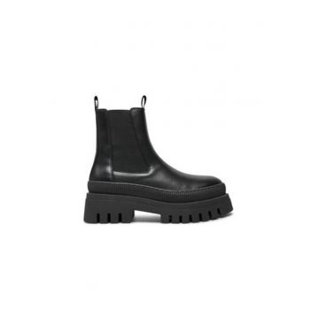 Botine dama  1-25494-41 - Piele naturala - 41 EU - Negru