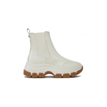 Botine dama -  303024 - Piele ecologica - Ecru - Botine dama -  303024 - Piele ecologica - Ecru -