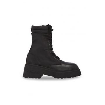 Botine dama -  glezna - negru - material textil Botine dama -  glezna - negru - material textil