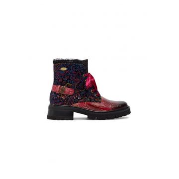 Botine dama  KOULEO 47 - Piele naturala - 35 EU - Visiniu Botine dama  KOULEO 47 - Piele naturala - 35 EU - Visiniu