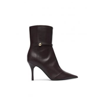 Botine dama pana la glezna -  305616296 - piele naturala - maro Botine dama pana la glezna -  305616296 - piele naturala - maro