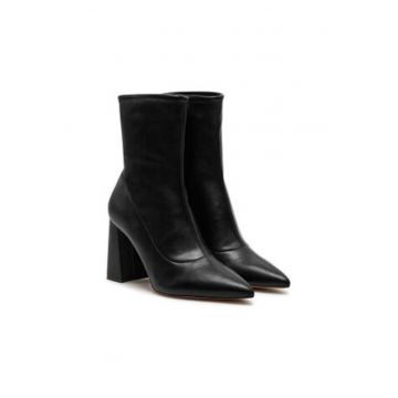 Botine dama -  piele ecologica - negru Botine dama -  piele ecologica - negru