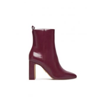 Botine dama -  piele ecologica - visiniu - Botine dama -  piele ecologica - visiniu -