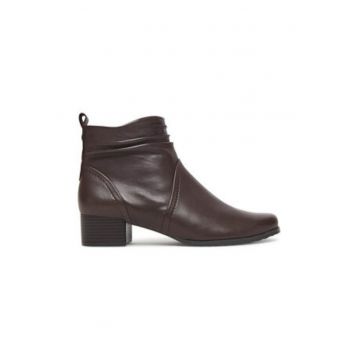 Botine dama -  piele naturala - culoare maro