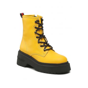 Botine dama -  piele naturala - galben Botine dama -  piele naturala - galben