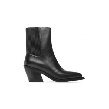 Botine dama -  piele naturala - negru - Botine dama -  piele naturala - negru -